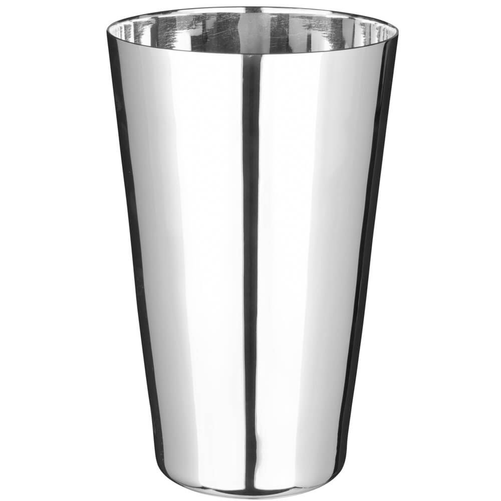 Shaker à cocktail, deux pièces, laiton, plaqué argent - 500ml