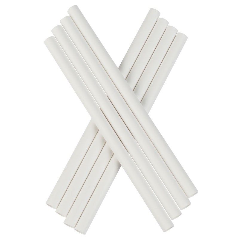 Pailles, papier (8x150mm), Prime Bar - blanc (100 pcs)