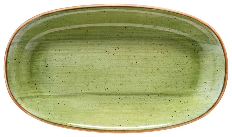 Bonna Aura Therapy Assiette Gourmet ovale 24x14cm vert - 12 pièces