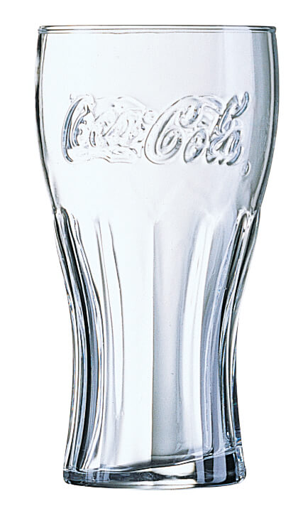 Verre à contours Coca-Cola, Arcoroc - 370ml, 0,3l FS