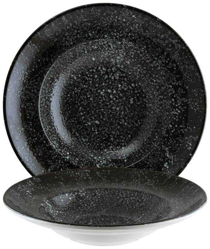 Bonna Cosmos Black Gourmet Assiette à pâtes 27cm noir - 6 pièces