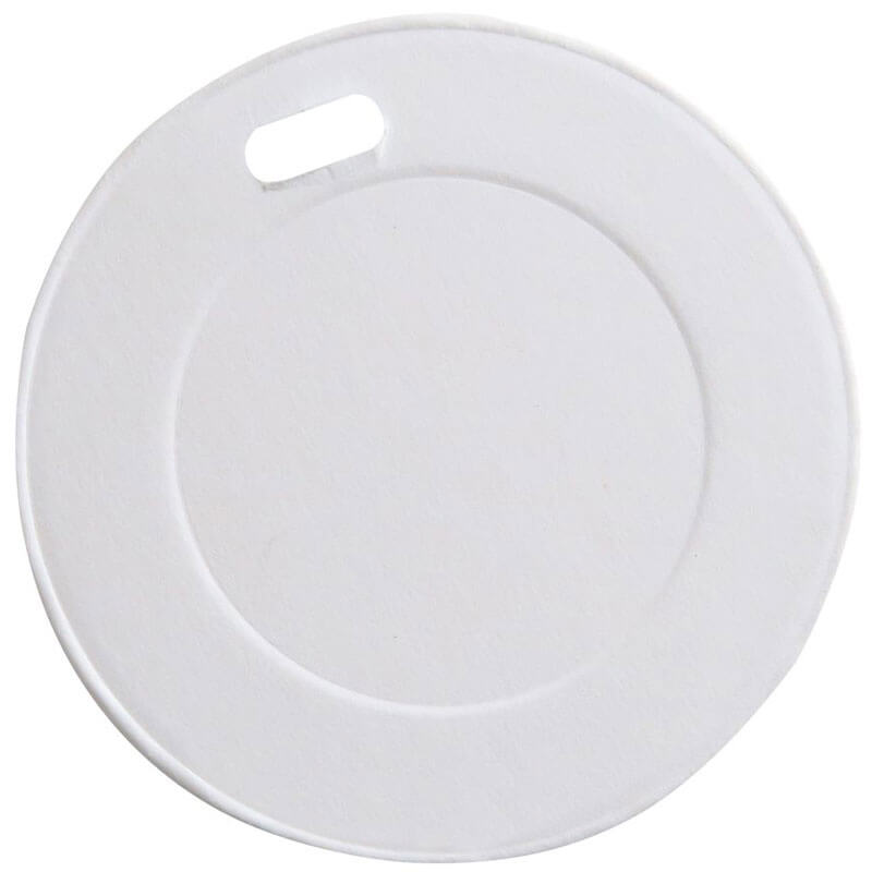 Couvercle plat pour gobelet à café, carton blanc - 8cm (50 pcs)