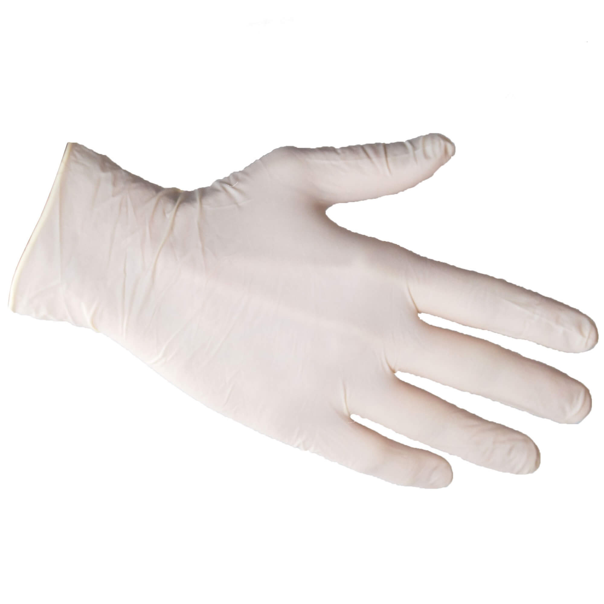 Gants en latex blanc, non poudrés - L (100 pcs)