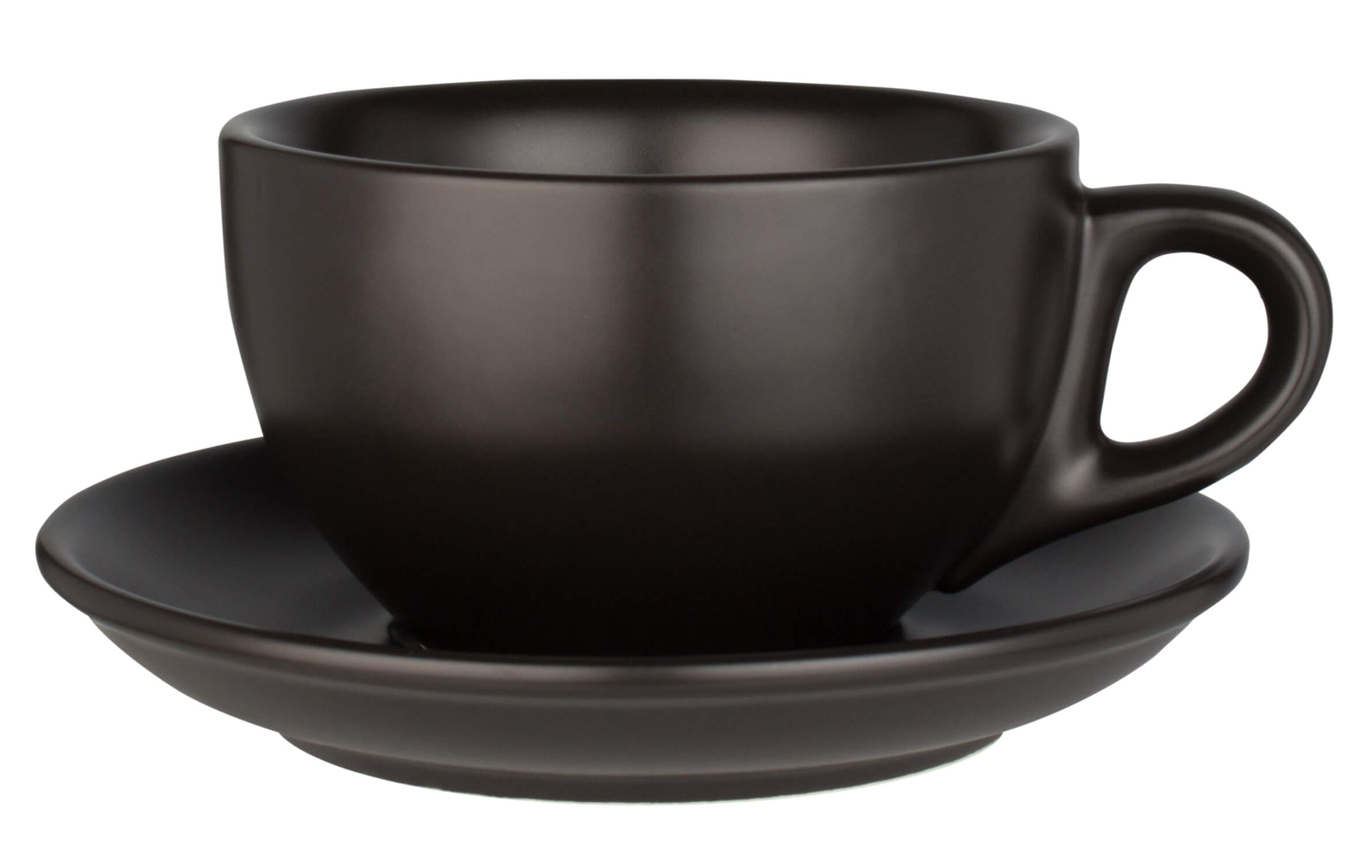 Tasse à café & soucoupe Barista, porcelaine noire - 260ml (les 12 pcs)