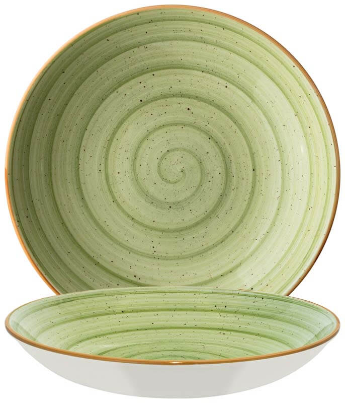 Bonna Aura Therapy Bloom Assiette creuse 28cm vert - 6 pièces