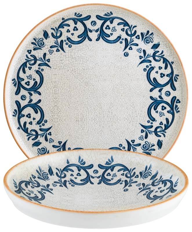 Bonna Viento Assiette plate Hygge 22cm bleu - 6 pièces