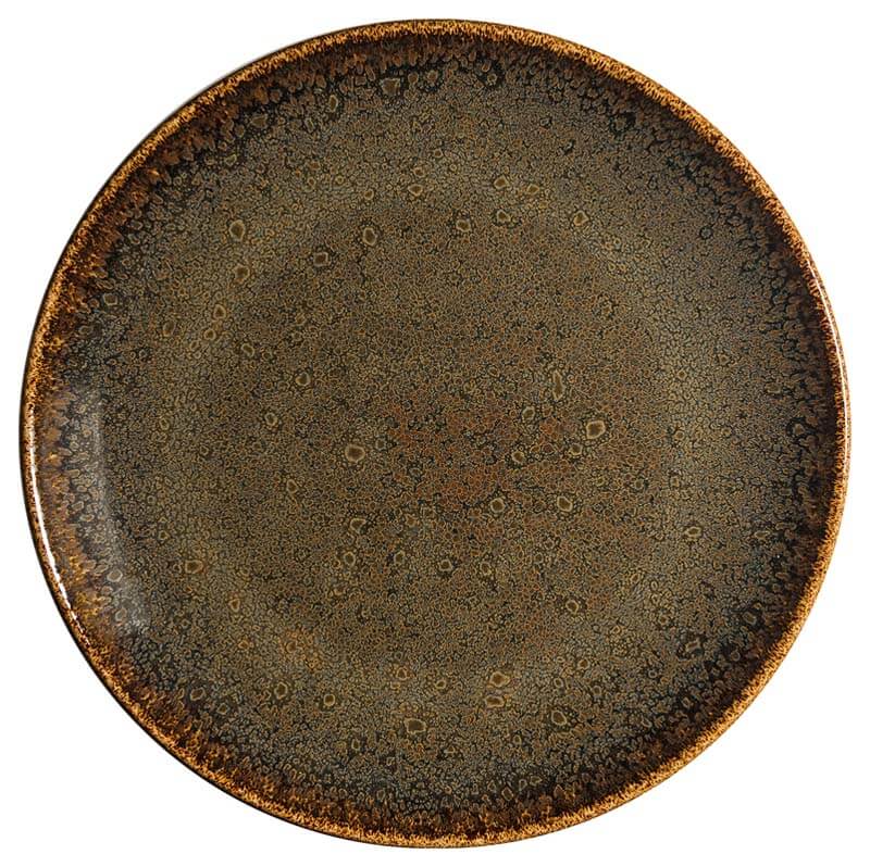 Bonna Ore Tierra Gourmet Assiette plate 17cm marron - 12 pièces