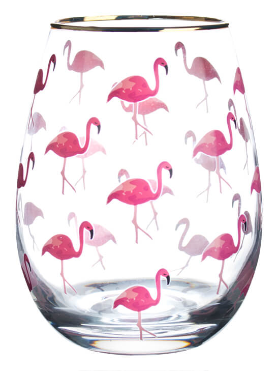 Verre à vin sans pied, Flamingos - 590ml (1 pce)