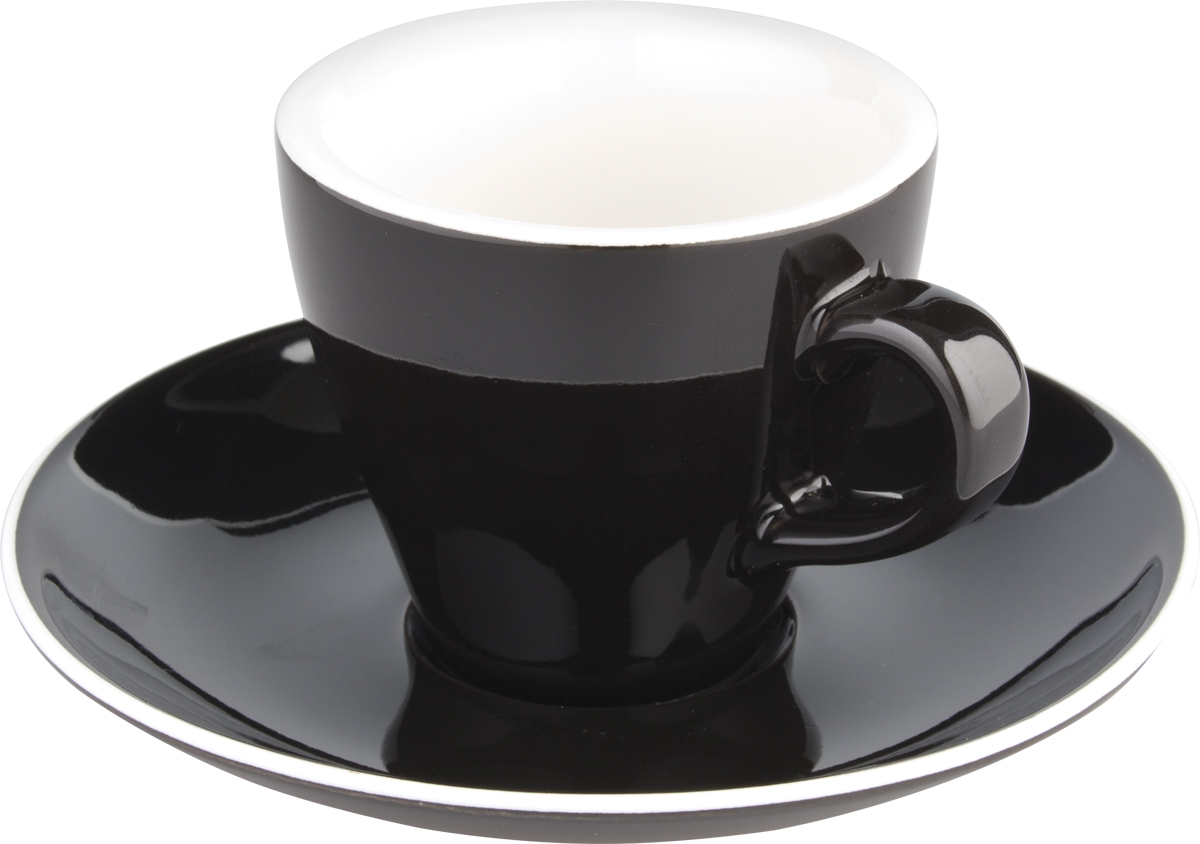 Tasse à expresso Italia Black, noir et blanc - 90ml (1 pce)