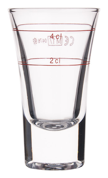 Verre à shot, Dublino - 57ml, 2+4cl calibré (6 pcs.)