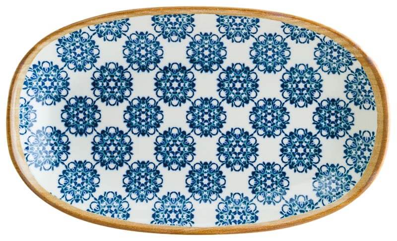 Bonna Lotus Gourmet plat ovale 24x14cm bleu - 12 pièces