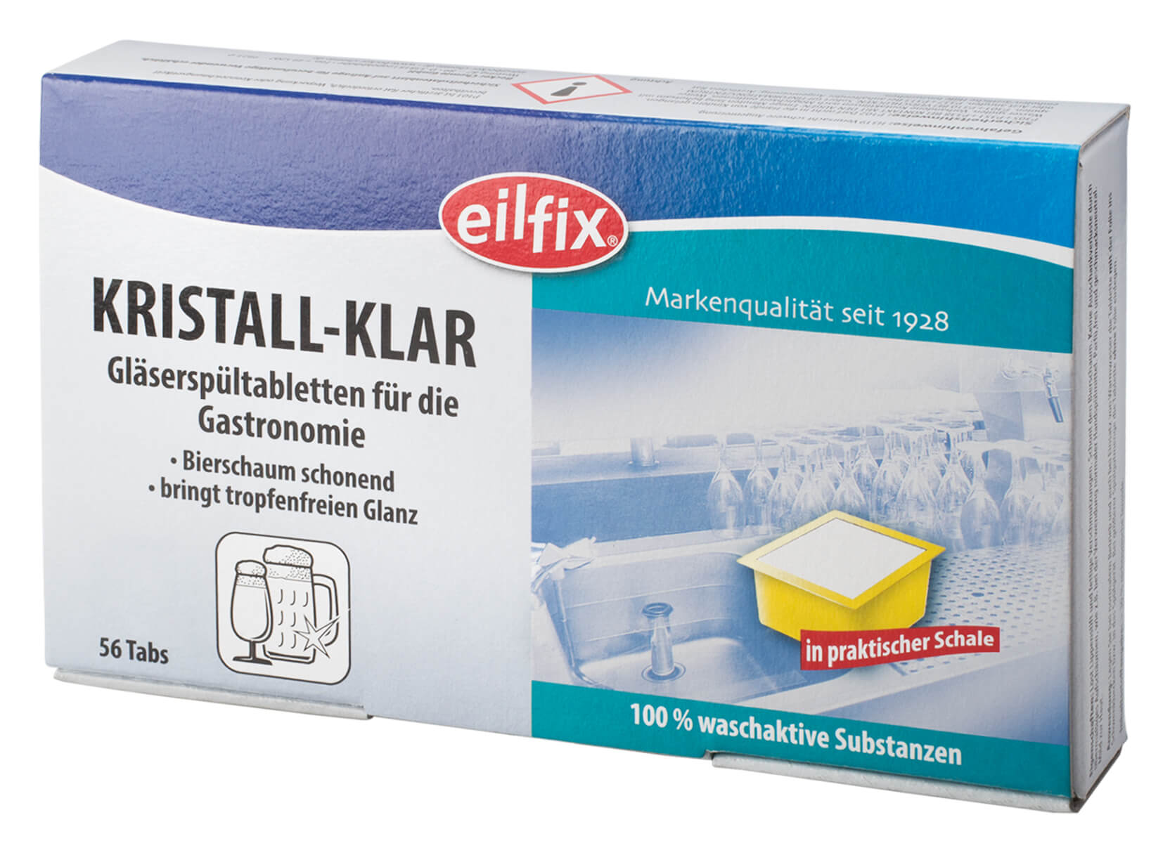 Eilfix pastilles lave-vaisselle, cristal clair 56x10g