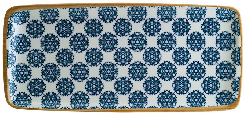 Bonna Lotus Moove plat 34x16cm bleu - 12 pièces