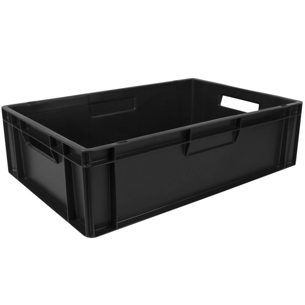 Caisse de transport Euronorm noire - 60x40x17cm