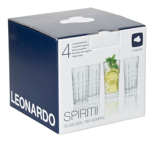 Verres à long drink Spiritii, Leonardo - 260ml (4 pcs)