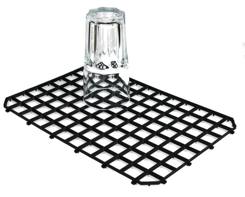 Egouttoir emboîtable, noir - 4 pcs.