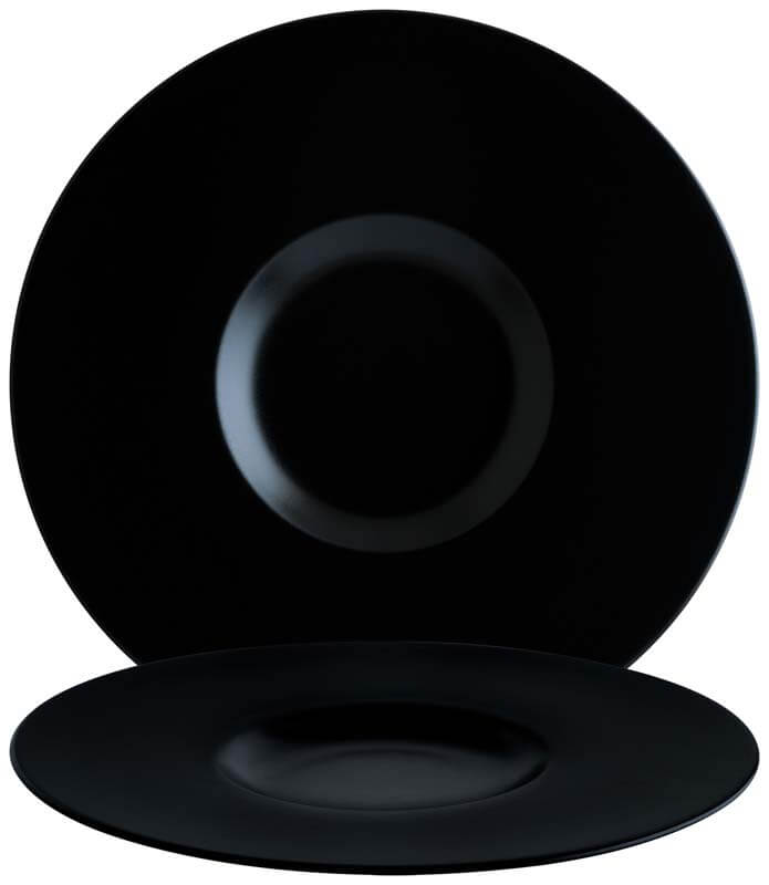 Bonna Notte Neat Assiette plate 30cm noir - 6 pièces