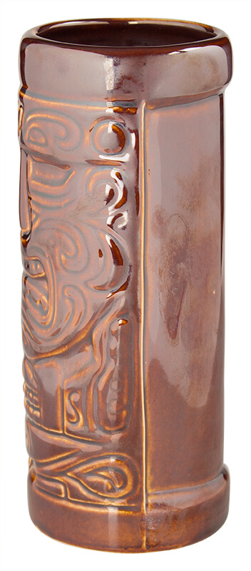 Tiki gobelet Aztec, marron - 460ml