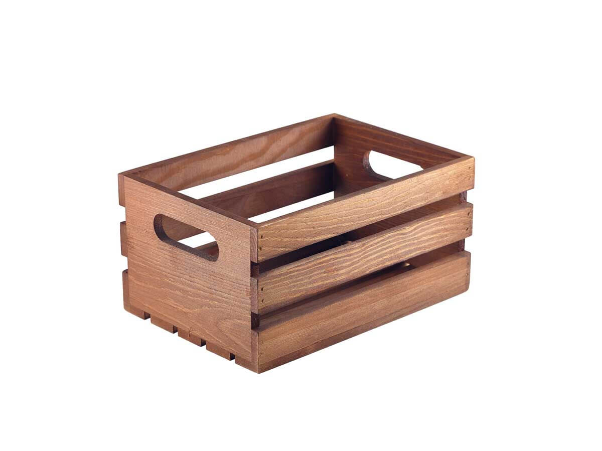 Caisse en bois, Dark Rustic Braun - 21x15x10,8cm