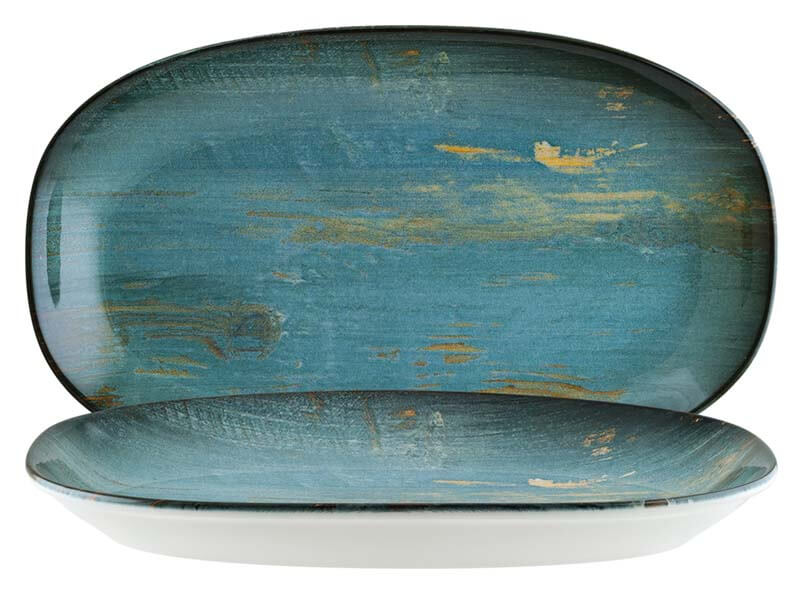 Bonna Madera Mint Gourmet Plateau ovale 19x11cm bleu - 12 pièces