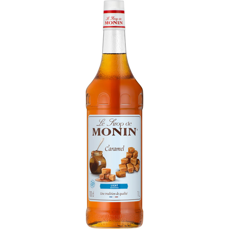 Caramel allégé en sucre (light) - Sirop Monin (1,0l)