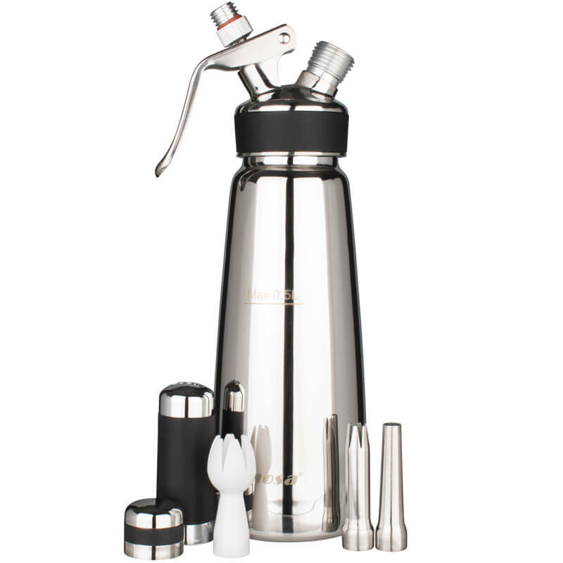 Siphon à crème Mosa, inox poli - 500ml