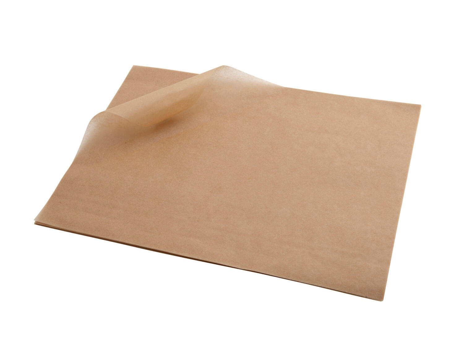 Papier d'emballage imperméable aux graisses, brun - 25x20cm (1000 pcs)