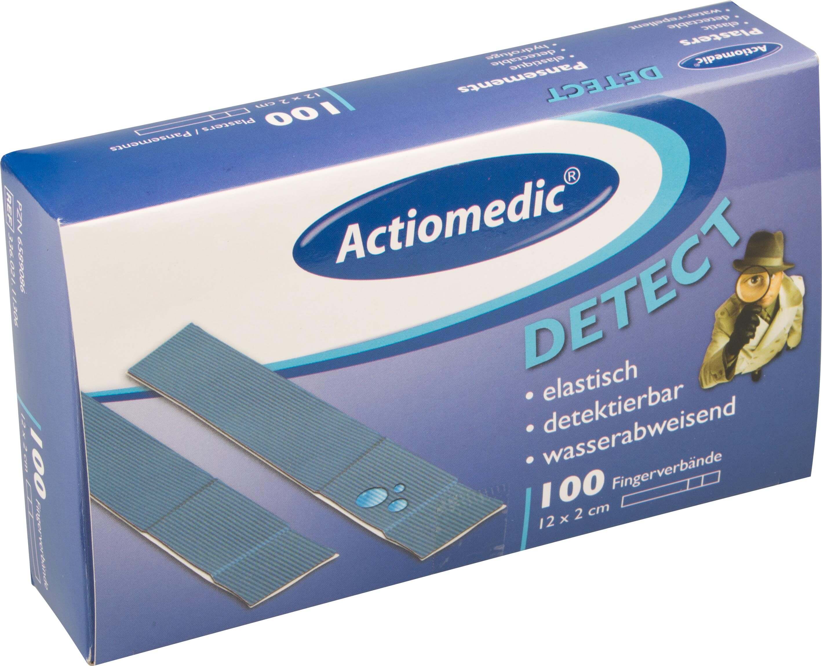 Pansement pour doigt, Detect - Actiomedic, 20mm x 120mm, 100 pcs.