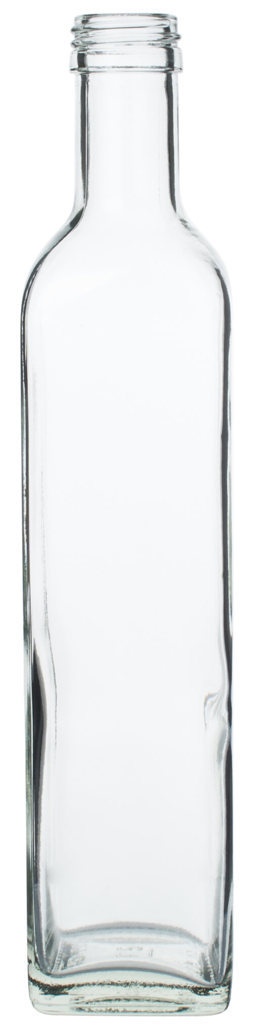 Bouteille de verre carrée - 500ml