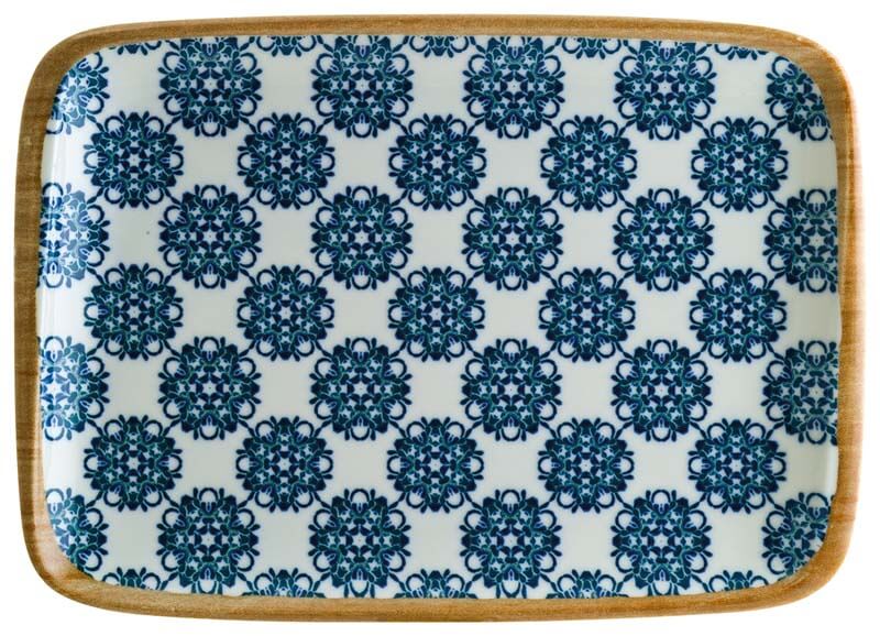 Bonna Lotus Moove plat 23x16cm bleu - 12 pièces