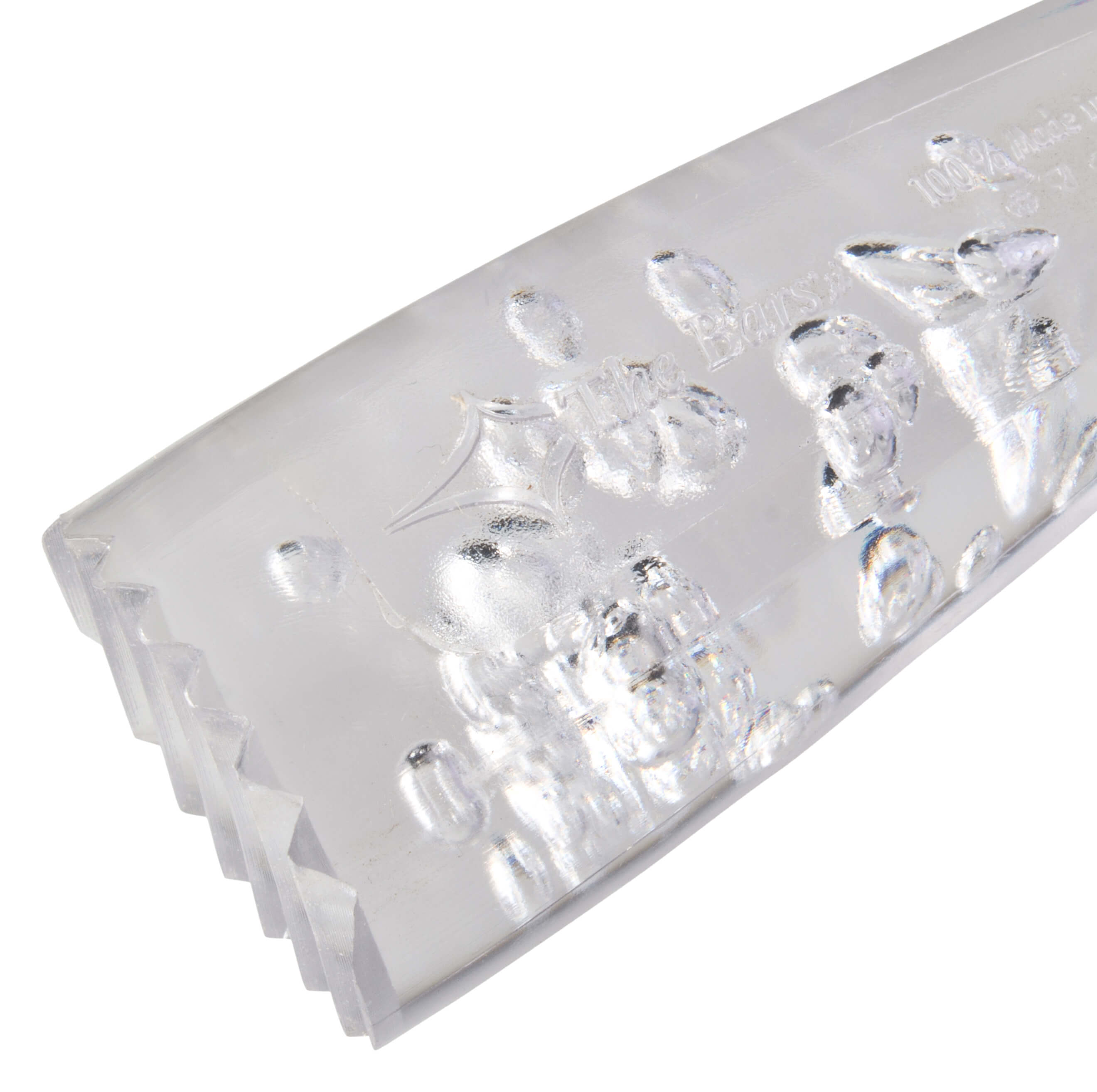 Pilon de bar, plastique, extrémité ondulée - transparent (21cm)