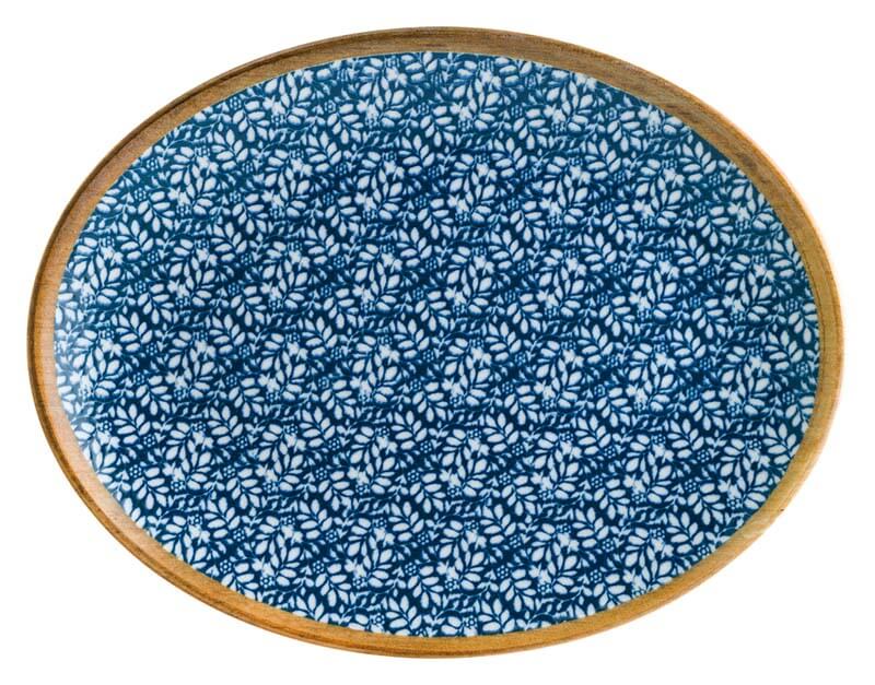 Bonna Lupin Moove plat ovale 36x28cm bleu - 6 pièces