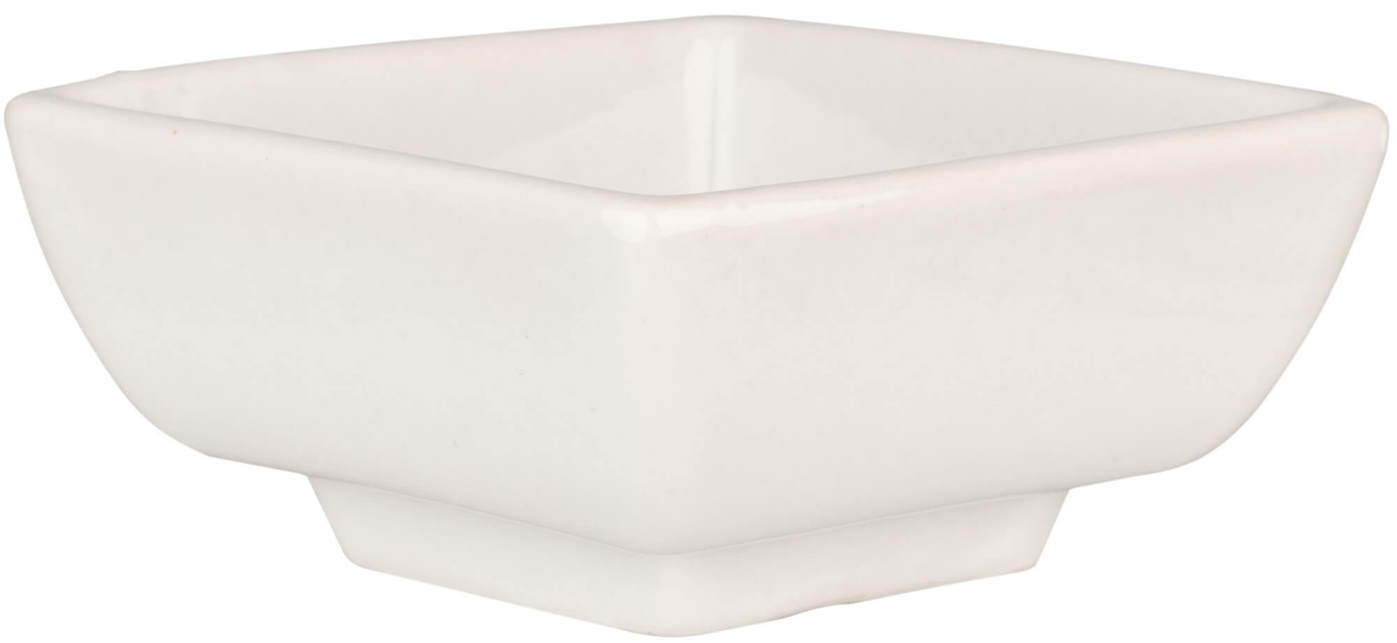 Bol à dips carré, porcelaine, blanc - 7x7x4cm