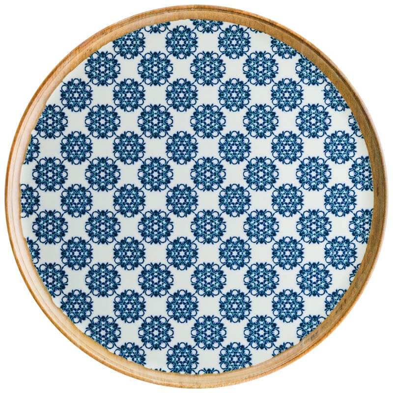 Bonna Lotus Gourmet Assiette à pizza 32cm bleu - 6 pièces