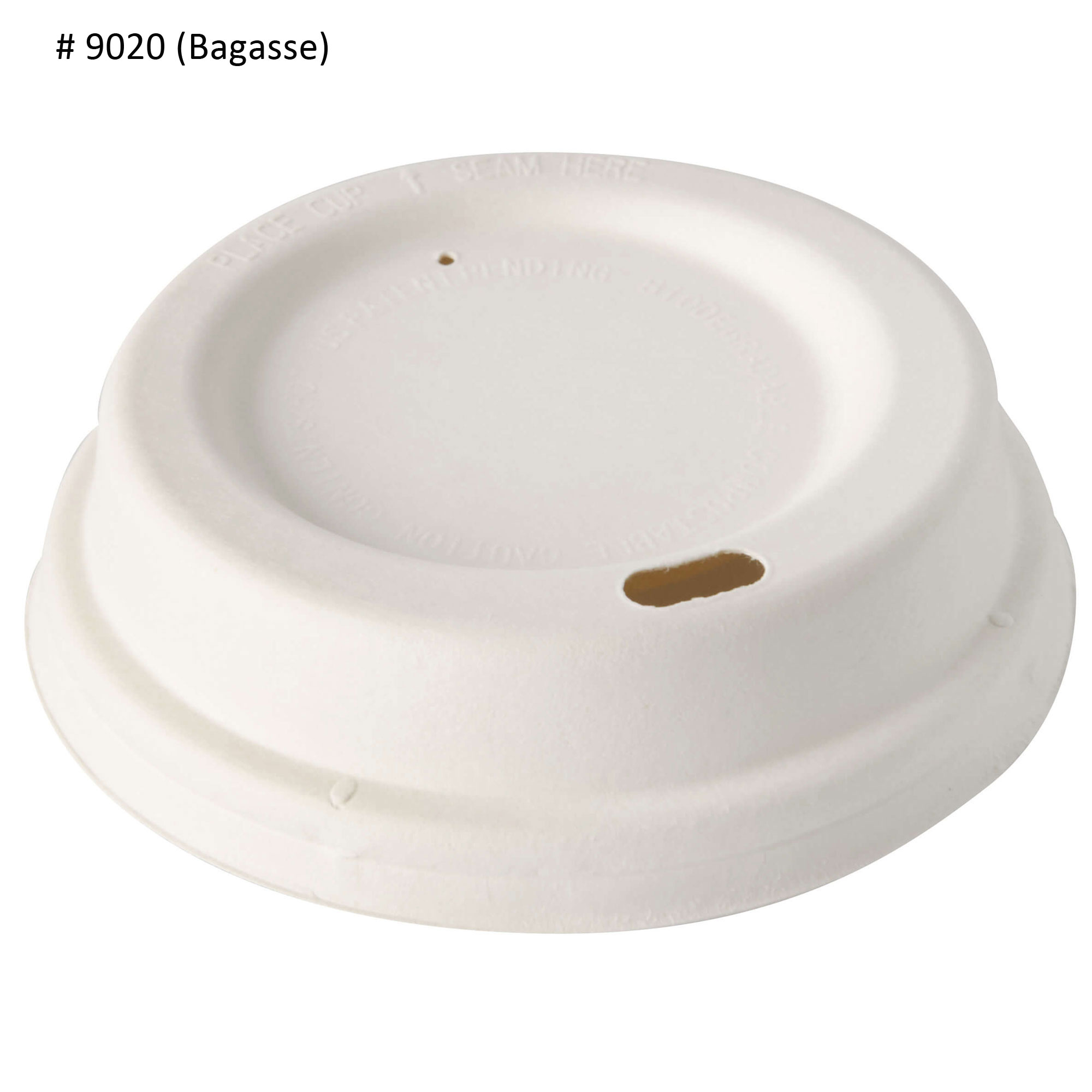 Couvercle pour tasse à expresso, plastique blanc - 6cm (50 pcs)