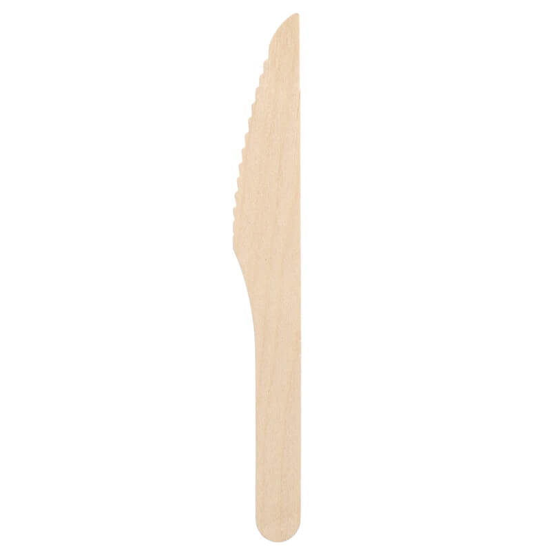 Couteaux écologiques en bois - 16,5cm (250 pcs)