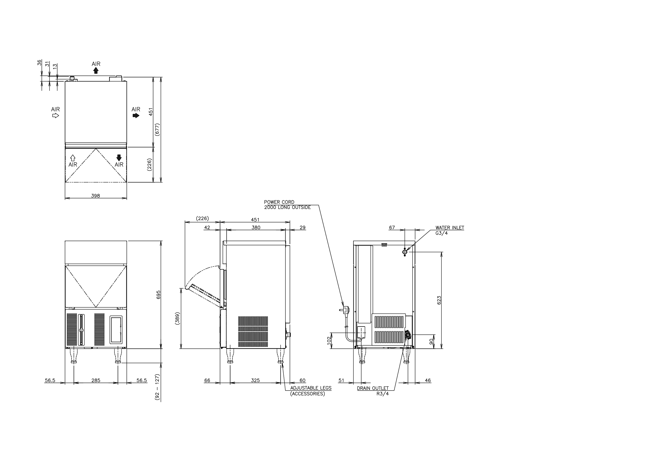 Hoshizaki IM-30CPE - cube standard (28 x 28 x 32 mm) 34 kg