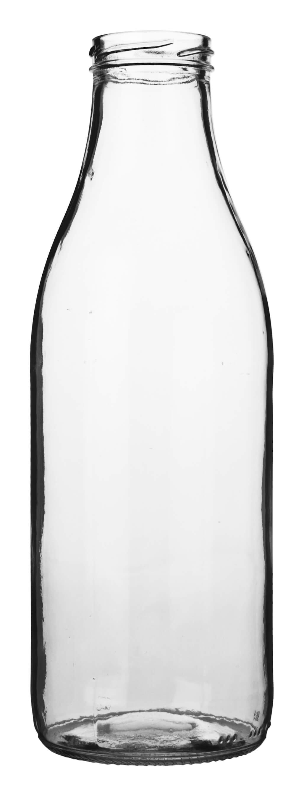 Bouteille en verre - col large transparent 1000ml