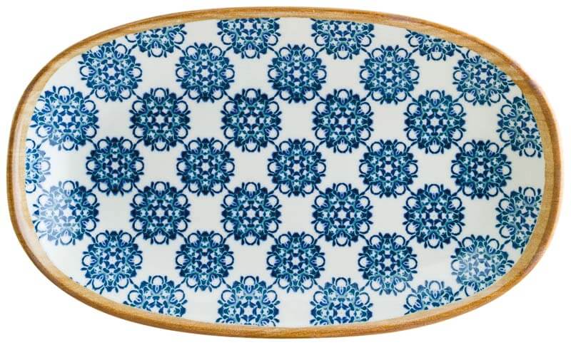 Bonna Lotus Gourmet Assiette ovale 34x19cm bleu - 6 pièces