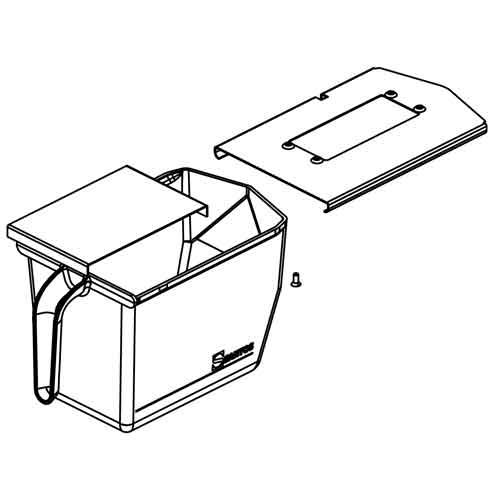 09500 - Santos #9 - Bac de récupération complet avec plaque de support et vis