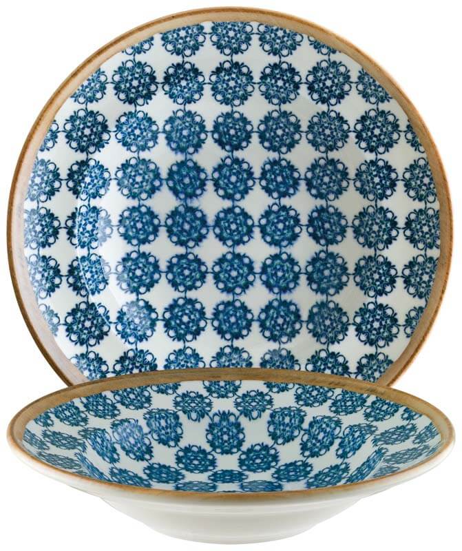 Bonna Lotus Gourmet Assiette à pâtes 27cm bleu - 6 pièces