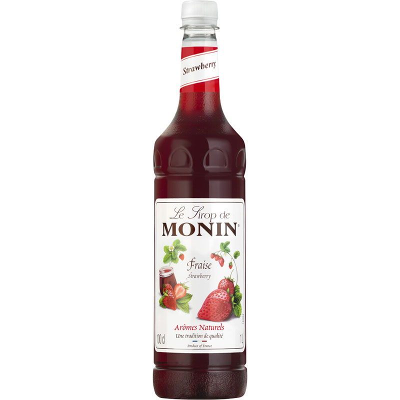 Fraise - Sirop Monin, bouteille PET (1,0l)