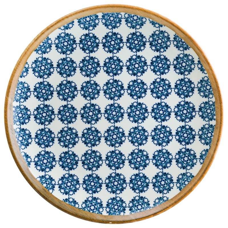 Bonna Lotus Gourmet Assiette plate 21cm bleu - 12 pièces