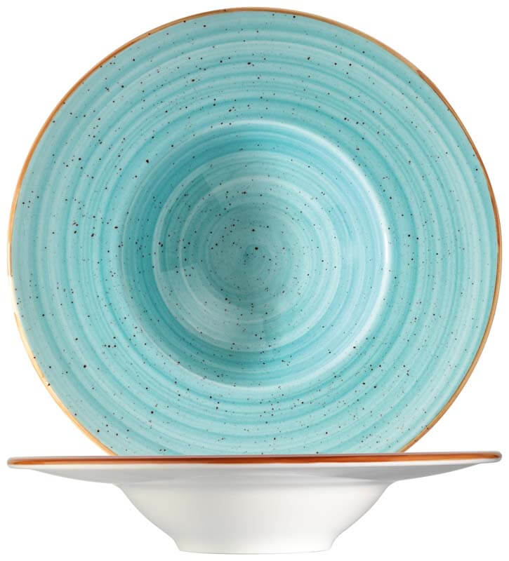 Bonna Aura Aqua Banquet assiette à pâtes 28cm turquoise - 6 pièces