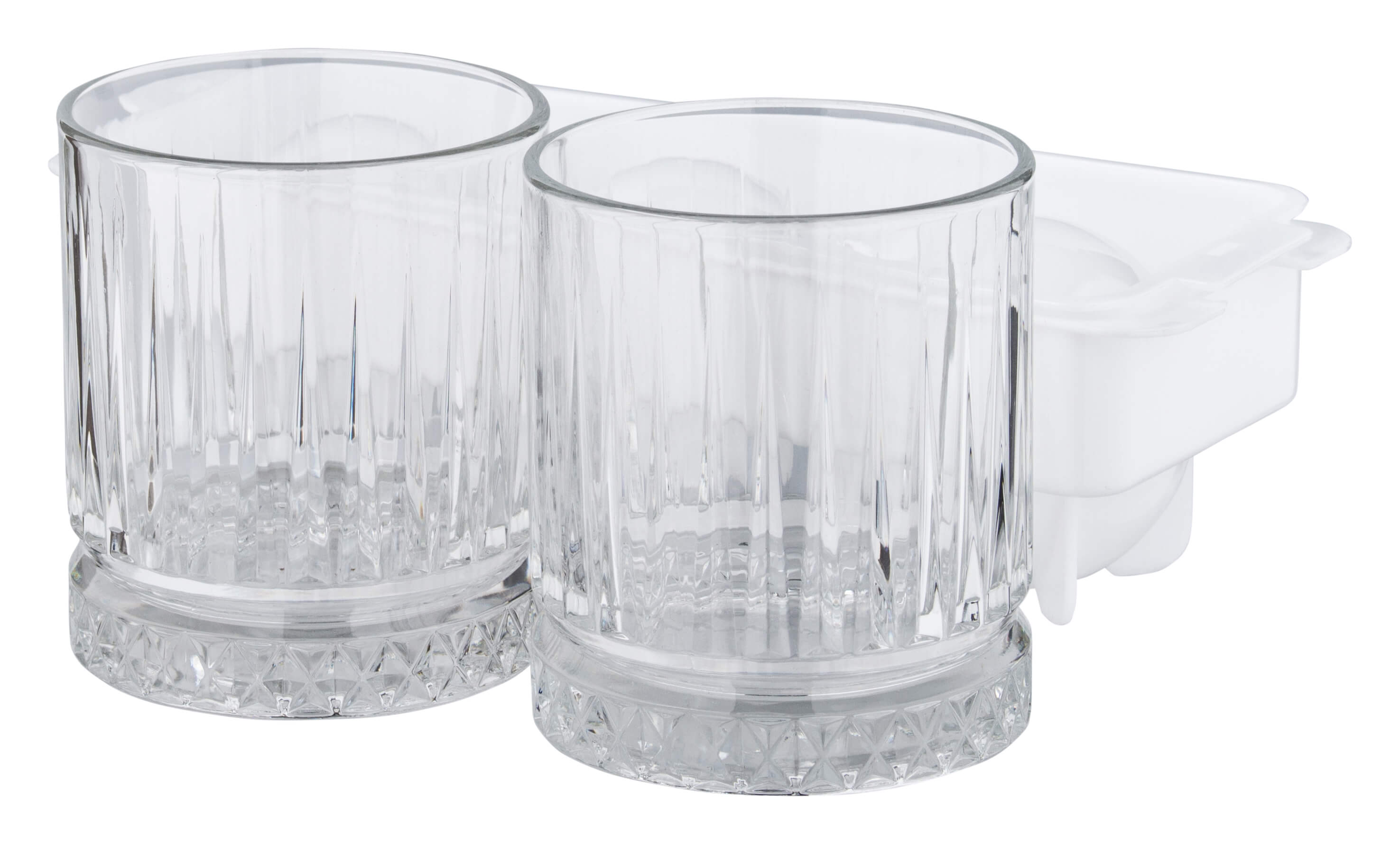 Whisky Ice Ball Set - 2 verres à whisky + bac à glaçons en forme de boule