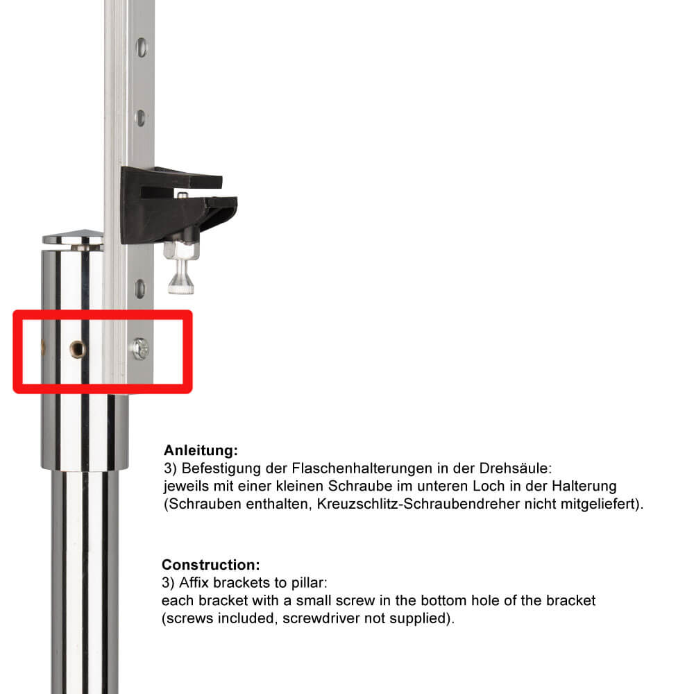 Porte-bouteille rotatif pour 6 bouteilles (0,7l-1,0l)