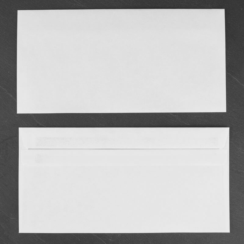 Enveloppes DIN long, 110x220mm, autocollantes - blanc (1000 pcs.)