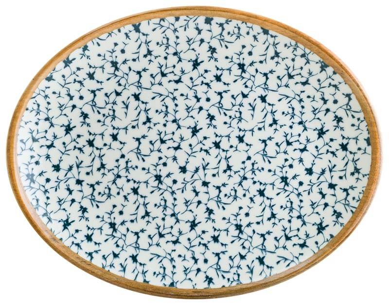 Bonna Calif Moove Plateau ovale 25x19cm bleu - 12 pièces