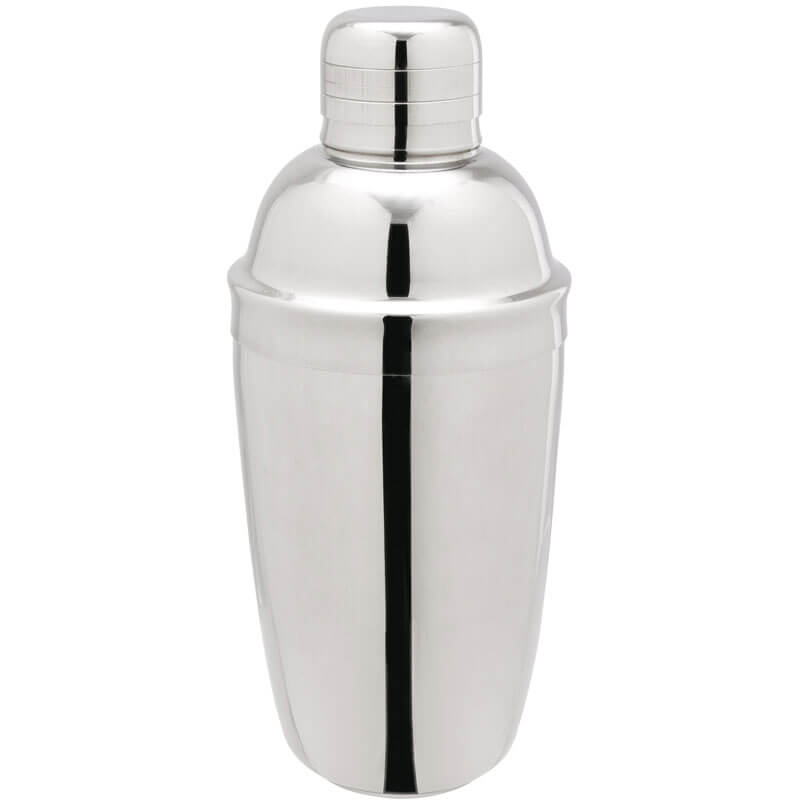 Shaker à cocktail, acier inoxydable, trois pièces, poli - 500ml