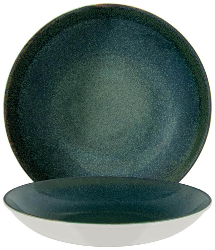 Bonna Ore Mar Bloom Assiette creuse 25cm vert - 6 pièces